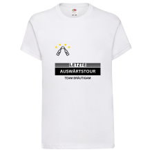 T-Shirt - "Letzte Auswärtstour" - Freie Farbauswahl, Farbe des T-Shirts: Weiß