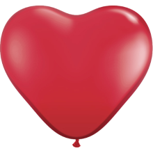 Herzluftballons - Optional mit Druck, Farbe (z.B. Ballon): Rot