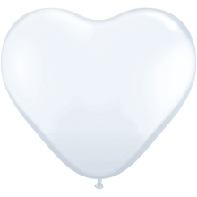 Herzluftballons - Optional mit Druck, Farbe (z.B. Ballon): Weiß