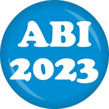 Button ABI 2023 Ø 50 mm, Farbe: Blau