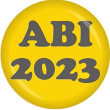Button ABI 2023 Ø 50 mm, Farbe: Gelb