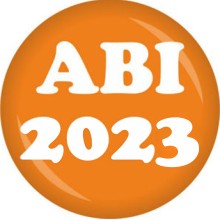Button ABI 2023 Ø 50 mm, Farbe: Orange