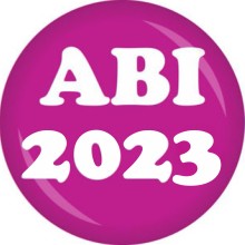 Button ABI 2023 Ø 50 mm, Farbe: Pink