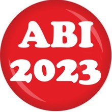 Button ABI 2023 Ø 50 mm, Farbe: Rot