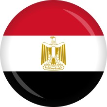 Button Flagge - WM / EM Teilnehmer Ø 50 mm, Nation: Ägypten