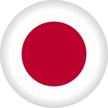 Button Flagge - WM / EM Teilnehmer Ø 50 mm, Nation: Japan