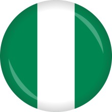 Button Flagge - WM / EM Teilnehmer Ø 50 mm, Nation: Nigeria