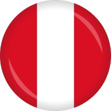 Button Flagge - WM / EM Teilnehmer Ø 50 mm, Nation: Peru