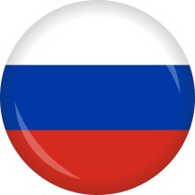 Button Flagge - WM / EM Teilnehmer Ø 50 mm, Nation: Russland