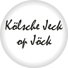 Button Kölner Karneval - Freie Motivwahl Ø 50 mm, Buttonmotiv: Kölsche Jeck op Jöck - Schwarz