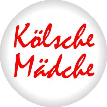 Button Kölner Karneval - Freie Motivwahl Ø 50 mm, Buttonmotiv: Kölsche Mädche - Rot