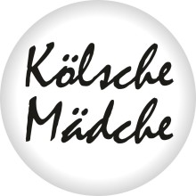 Button Kölner Karneval - Freie Motivwahl Ø 50 mm, Buttonmotiv: Kölsche Mädche - Schwarz