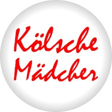 Button Kölner Karneval - Freie Motivwahl Ø 50 mm, Buttonmotiv: Kölsche Mädcher - Rot