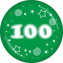Button Zahl - 100 Ø 50 mm, Farbe: Grün