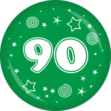 Button Zahl - 90 Ø 50 mm, Farbe: Grün