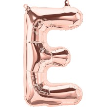 Folienballon Buchstabe - Freie Buchstabenwahl - Rose Gold 80-86 cm, Buchstabe: Buchstabe - E