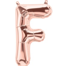 Folienballon Buchstabe - Freie Buchstabenwahl - Rose Gold 80-86 cm, Buchstabe: Buchstabe - F
