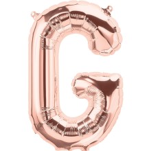 Folienballon Buchstabe - Freie Buchstabenwahl - Rose Gold 36-40 cm, Buchstabe: Buchstabe - G