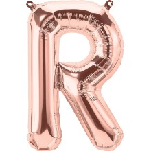 Folienballon Buchstabe - Freie Buchstabenwahl - Rose Gold 80-86 cm, Buchstabe: Buchstabe - R