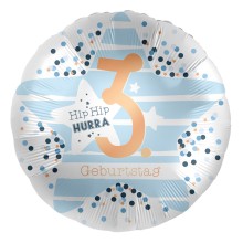 Folienballons Geburtstag - Rosa Herz (Herz) - Freie Zahlwahl Ø 45 cm, Zahl: 3