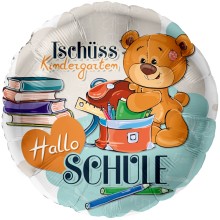 Ballonpost Schulanfang - Freie Motivwahl, Wählbare Motive: Schulanfang - Hallo Schule (Teddybär)