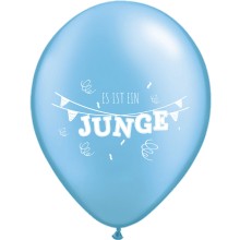 6 Luftballons Es ist ein Junge - Freie Farbauswahl, Farbe: Hellblau