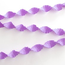 Drehgirlande / Kreppgirlande - Freie Farbwahl L: 6 m, Farbe: Flieder / Lavendel