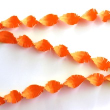 Drehgirlande / Kreppgirlande - Freie Farbwahl L: 6 m, Farbe: Orange