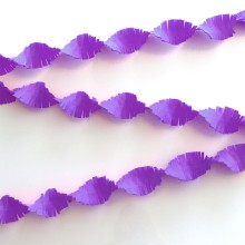 Drehgirlande / Kreppgirlande - Freie Farbwahl L: 6 m, Farbe: Violett