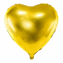 Folienballon XL Herz Ø 60 cm - Freie Farbwahl, Farbe (z.B. Ballon): Gold