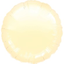 Folienballon Ø 45 cm - Rund, Herz & Stern - Freie Farbwahl - Anagram, Ballonform: Rund, Farbe: Creme