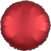 Folienballon Satin Rund Ø 45 cm - Freie Farbwahl, Farbe (z.B. Ballon): Rot