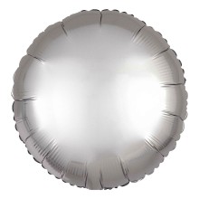 Folienballon Satin Rund Ø 45 cm - Freie Farbwahl, Farbe (z.B. Ballon): Silber