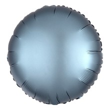 Folienballon Satin Rund Ø 45 cm - Freie Farbwahl, Farbe (z.B. Ballon): Stahlblau