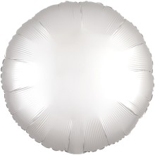 Folienballon Satin Rund Ø 45 cm - Freie Farbwahl, Farbe (z.B. Ballon): Weiß