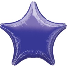 Folienballon Ø 45 cm - Rund, Herz & Stern - Freie Farbwahl - Anagram, Ballonform: Stern, Farbe: Violett