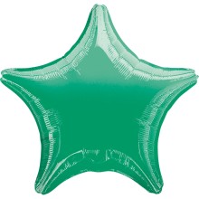 Folienballon Ø 45 cm - Rund, Herz & Stern - Freie Farbwahl - Anagram, Ballonform: Stern, Farbe: Grün
