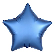 Folienballon Satin Stern Ø 45 cm - Freie Farbwahl, Farbe (z.B. Ballon): Blau