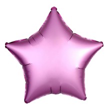 Folienballon Satin Stern Ø 45 cm - Freie Farbwahl, Farbe (z.B. Ballon): Rosa