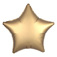 Folienballon Satin Stern Ø 45 cm - Freie Farbwahl, Farbe (z.B. Ballon): Gold