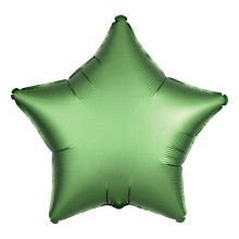 Folienballon Satin Stern Ø 45 cm - Freie Farbwahl, Farbe (z.B. Ballon): Grün