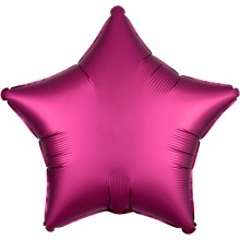Folienballon Satin Stern Ø 45 cm - Freie Farbwahl, Farbe (z.B. Ballon): Pink