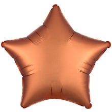 Folienballon Satin Stern Ø 45 cm - Freie Farbwahl, Farbe (z.B. Ballon): Orange