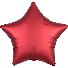 Folienballon Satin Stern Ø 45 cm - Freie Farbwahl, Farbe (z.B. Ballon): Rot