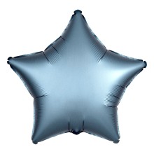 Folienballon Satin Stern Ø 45 cm - Freie Farbwahl, Farbe (z.B. Ballon): Stahlblau