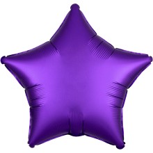 Folienballon Satin Stern Ø 45 cm - Freie Farbwahl, Farbe (z.B. Ballon): Violett