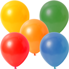 Natur Luftballons viele Farben, Farbe (z.B. Ballon): Bunt gemischt (Metallic)