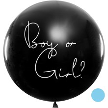 Konfetti Riesenballons - Boy or Girl - 1 m - Freie Farbwahl, Farbe: Blau