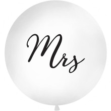 Riesenballon XL Weiß - Hochzeitsmotive in Gold & Schwarz - Ø 100 cm