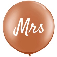 Riesenballon Mrs, Ø 60-100 cm - Freie Farbauswahl, Farbe: Rose Gold (Metallic)